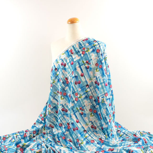 生地 yui-ユイ- 2025SS 綿麻コンパス Prunus serotina(EGXA-6428) 色番1A 09Ac04_