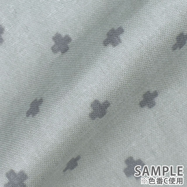 生地 クレンゼ ダブルガーゼプリント(ZES10361) A.アイボリー 99Zz99_