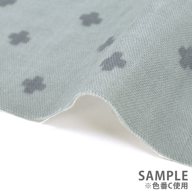 生地 クレンゼ ダブルガーゼプリント(ZES10361) A.アイボリー 99Zz99_