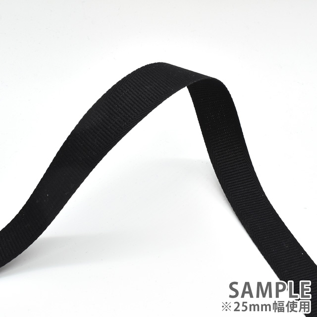 インサイドベルト バードコットン平ベルト(TABC25B) 25mm 黒 08Bd99_