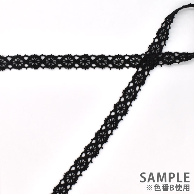 両山トーションレース(1054) B.ブラック 07Ac99_