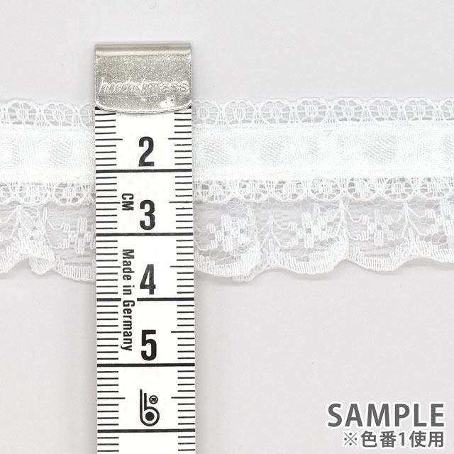 ラッセルフリルギャザーレース ヨーロピアン(220162) 3.アイボリー 07Ac99_