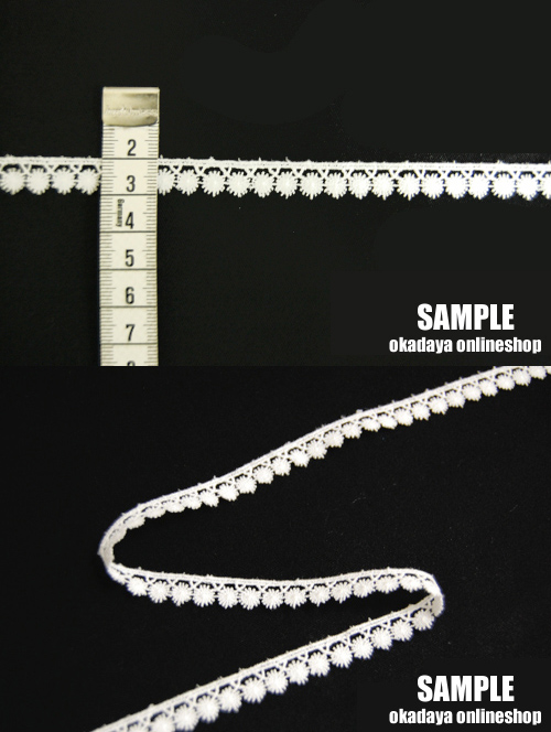 ケミカルレース(334231-30) 約1cm幅 オフ白 07Ac99_