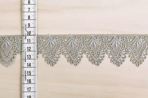 ケミカルレース(3556) 約4cm幅 6.グレー 07Ac99_