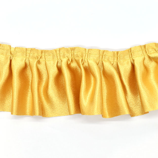 太幅サテンボックスフリルレース(650BF) 21.ゴールドイエロー 07Ac99_