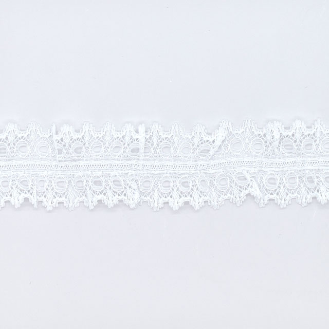 両山ラッセルフリルギャザーレース(735122) ホワイト 07Ac99_