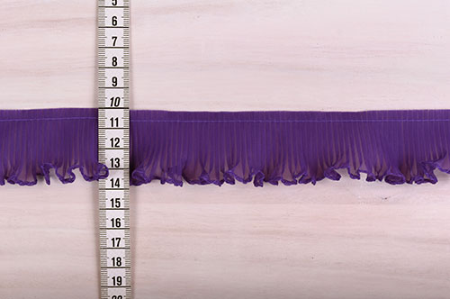 プリーツフリルレース(AS7300) 約3.8cm幅 2.ピンク 07Ac99_