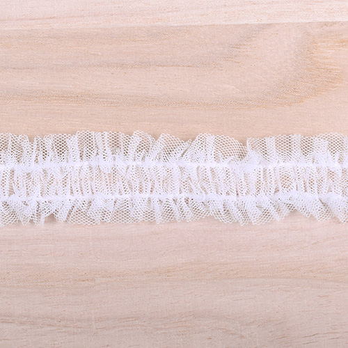 ストレッチチュールレース(CO5527) 約2.7cm幅 01.白 07Ac99_