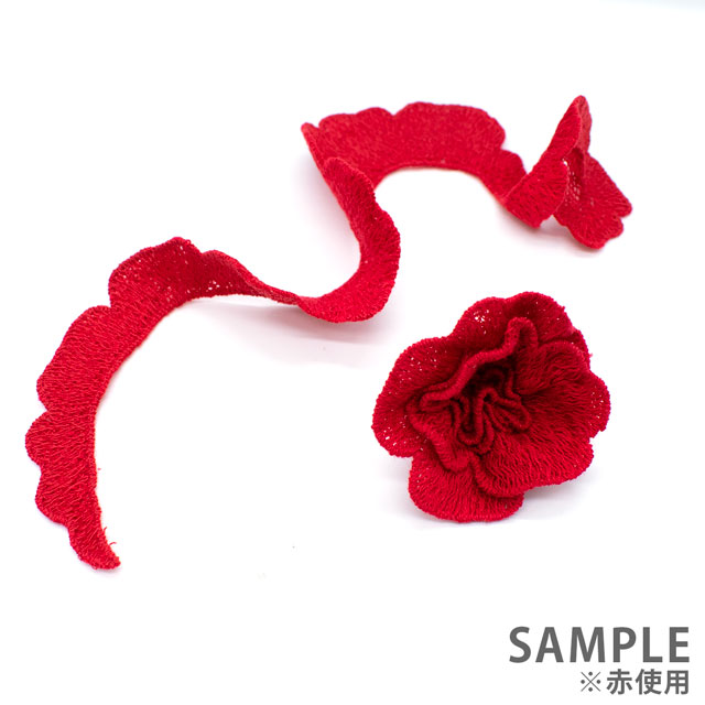 デザインレースユキ 綿糸のアップリケ 花びら(36212-C) グレー 1枚入 07Bb99j