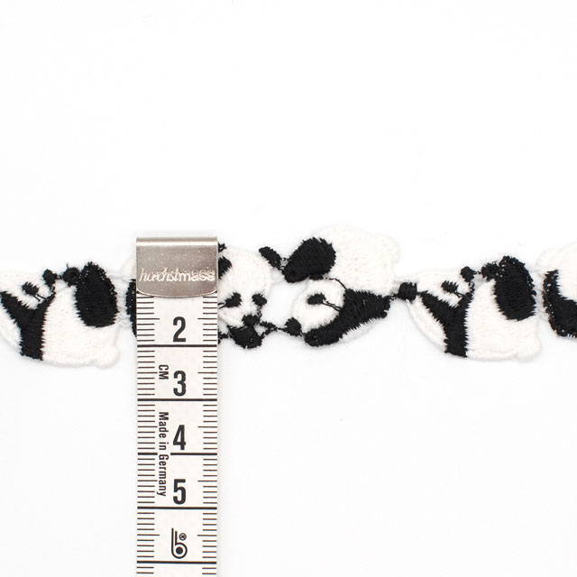 デザインレースユキ ケミカルレース パンダ(05768-CC) 長さ約50cm 黒×白 07Ac99j