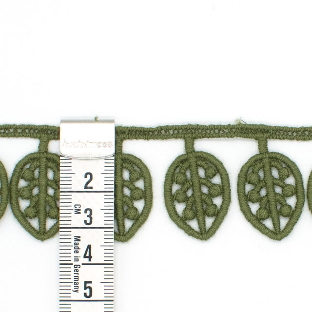 デザインレースユキ ケミカルレース 葉っぱ(11454-CC) 長さ約1m 緑 07Ac99j