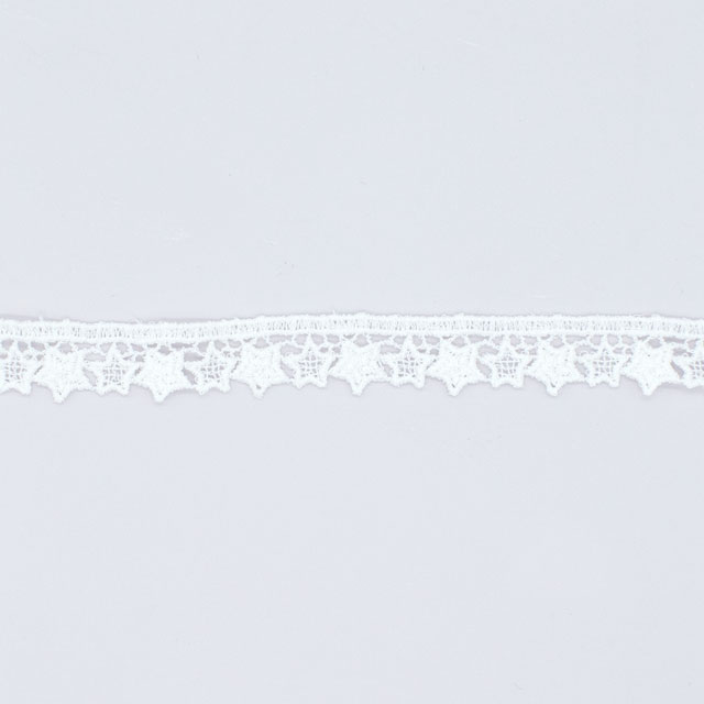 デザインレースユキ ケミカルレース 蓄光 星・シノア(11463-LC) 長さ約50cm オフ白 07Ac99j