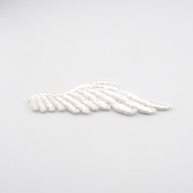 デザインレースユキ アップリケ 羽(36326-R) Sサイズ オフ白 1組入 07Bb99j