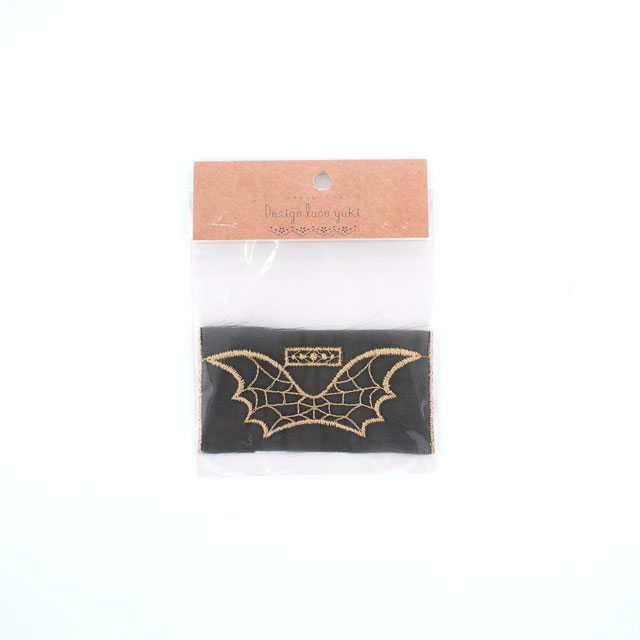 デザインレースユキ オーガンジーモチーフ コウモリ(36346) Sサイズ ゴールド 1セット入 07Bb99j