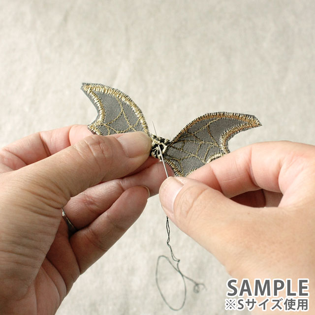 デザインレースユキ オーガンジーモチーフ コウモリ(36346) Sサイズ ゴールド 1セット入 07Bb99j