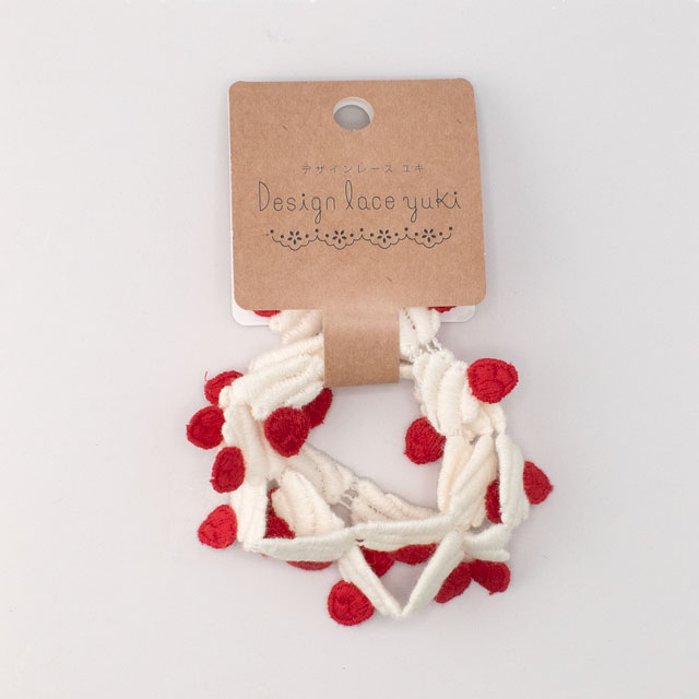 デザインレースユキ ケミカルレース いちごホイップ(05793CC) 長さ約50cm 07Ac99j