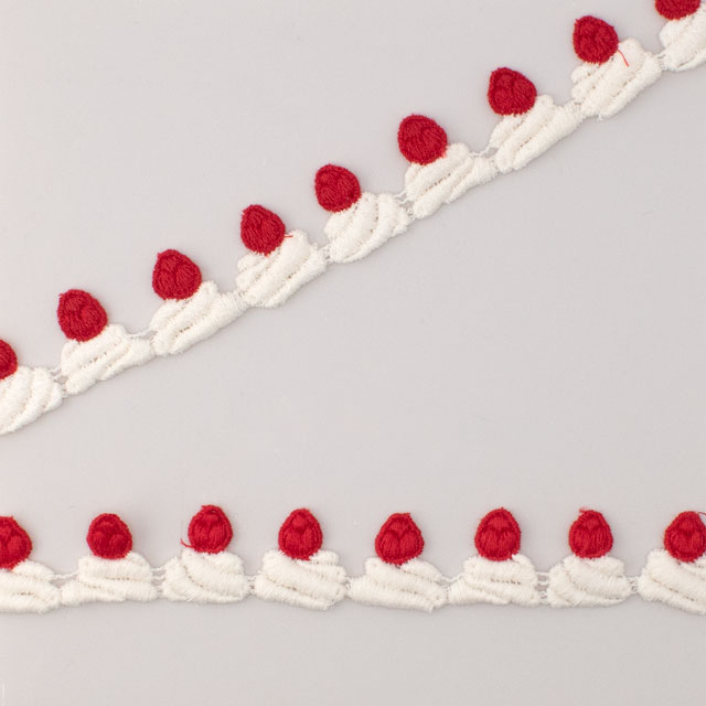 デザインレースユキ ケミカルレース いちごホイップ(05793CC) 長さ約50cm 07Ac99j