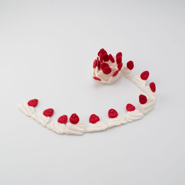 デザインレースユキ ケミカルレース いちごホイップ(05793CC) 長さ約50cm 07Ac99j