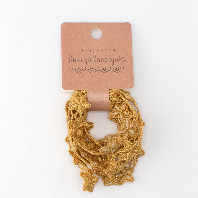 デザインレースユキ ケミカルレース 星(10677CC) 長さ約1m 金ラメ 07Ac99j