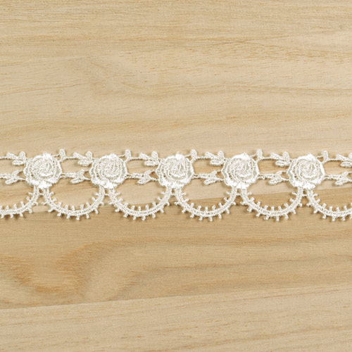 ケミカルレース バラ大(MYS-33) 約3cm幅 2.オフ 07Ac99_