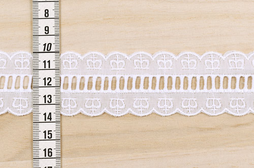 はしごレース クラウン(MYS-22) 約4.5cm幅 4.黒 07Ac99_