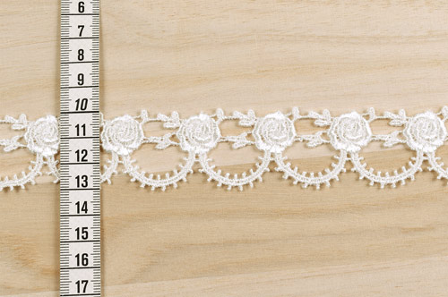 ケミカルレース バラ大(MYS-33) 約3cm幅 2.オフ 07Ac99_