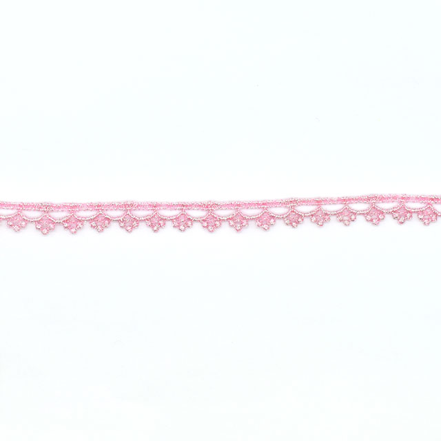 ラメピコットケミカルレース(PR-5005-S) 31.ピンク 07Ac99_