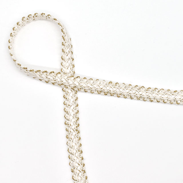 レーヨンラメブレード(DA1131409) 700.オフホワイト×ゴールド 07Bd99_