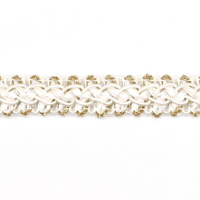 レーヨンラメブレード(DA1131409) 700.オフホワイト×ゴールド 07Bd99_