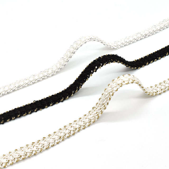 レーヨンラメブレード(DA1131409) 700.オフホワイト×ゴールド 07Bd99_