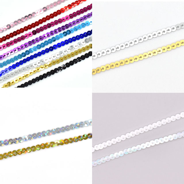 アイロン接着スパンコールブレード 一連/3mm(H-3) 208.ピンク 07Bd99_