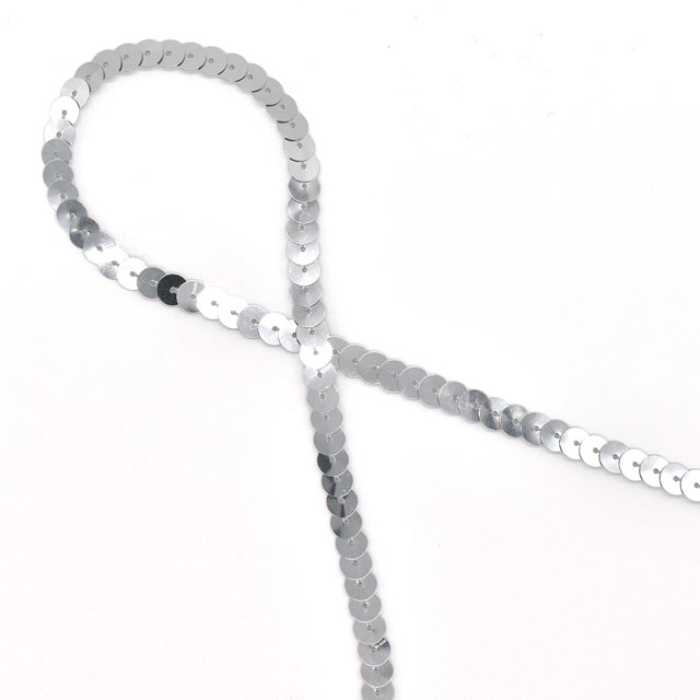 アイロン接着スパンコールブレード 一連/6mm(H-6) 201.シルバー 07Bd99_