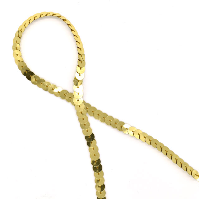 アイロン接着スパンコールブレード 一連/6mm(H-6) 205.ゴールド 07Bd99_