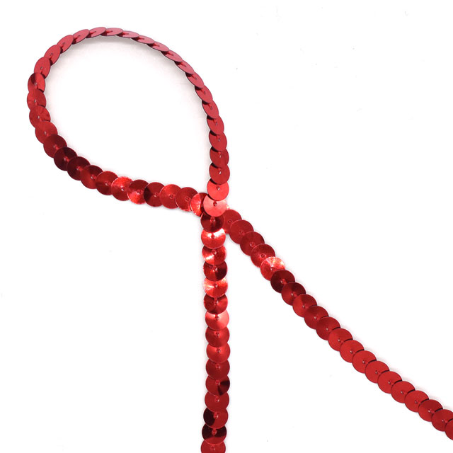 アイロン接着スパンコールブレード 一連/6mm(H-6) 210.レッド 07Bd99_