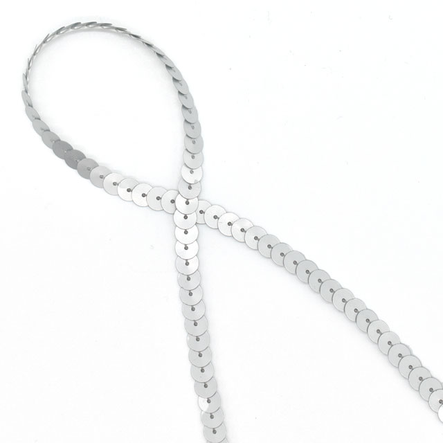 アイロン接着スパンコールブレード 一連/6mm(H-6) 801.マットシルバー 07Bd99_