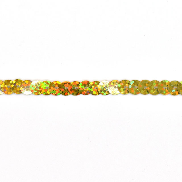 アイロン接着スパンコールブレード 一連/6mm(H-6) 902.ホログラムゴールド 07Bd99_