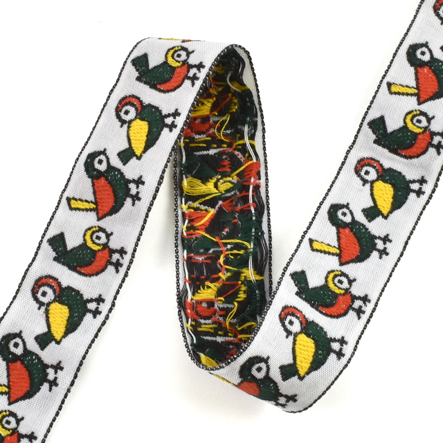 レピヤンリボン オリジナルチロル コトリリボン (104-11-12) 25mm ホワイト 07Ab99_