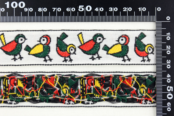 レピヤンリボン オリジナルチロル コトリリボン (104-11-12) 25mm ホワイト 07Ab99_