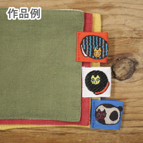 レピヤンリボン オリジナルチロル まんまる猫リボン (105-13-12) 25mm レッド 07Ab99_