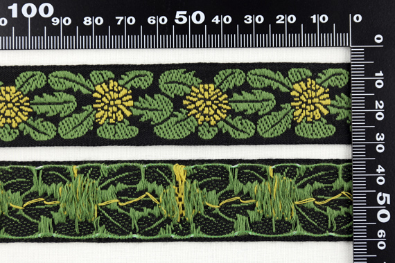 レピヤンリボン オリジナルチロル たんぽぽリボン (107-12-12) 25mm ブラック 07Ab99_