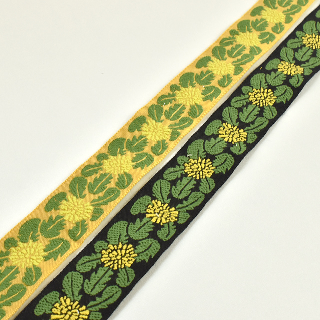 レピヤンリボン オリジナルチロル たんぽぽリボン (107-12-12) 25mm ブラック 07Ab99_