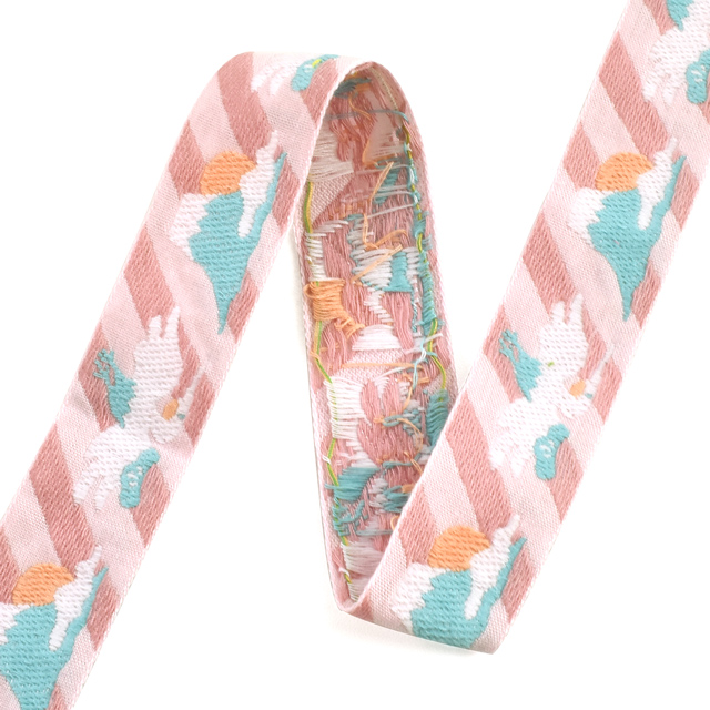 レピヤンリボン オリジナルチロル 富士山リボン (106-13-12) 25mm ピンク 07Ab99_