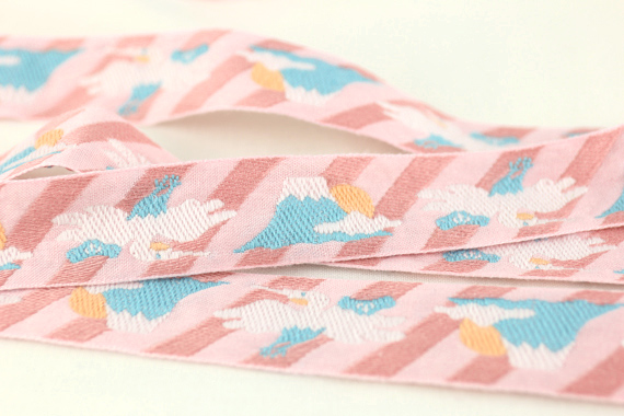 レピヤンリボン オリジナルチロル 富士山リボン (106-13-12) 25mm ピンク 07Ab99_