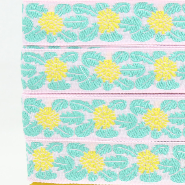 レピヤンリボン オリジナルチロル たんぽぽリボン (107-15-12) 25mm ライトピンク 07Ab99_