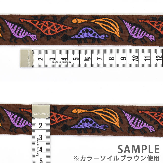 レピヤンリボン オリジナルチロル 恐竜(112-13-12) 25mm ソイルブラウン 07Ab99_