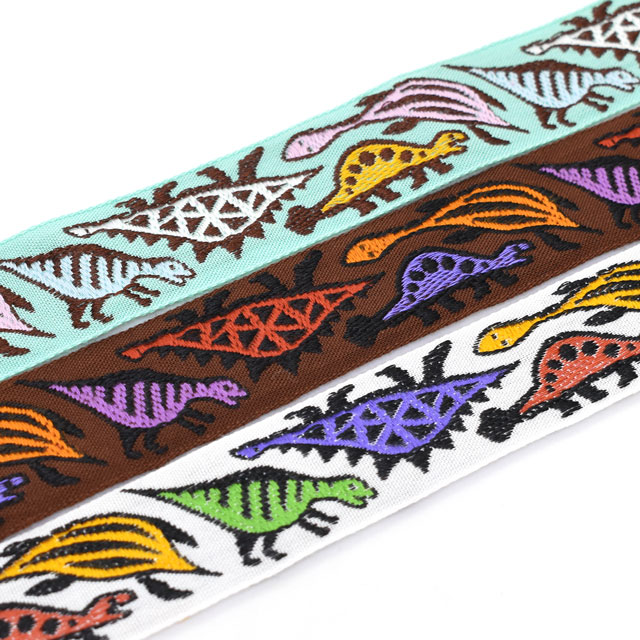 レピヤンリボン オリジナルチロル 恐竜(112-13-12) 25mm ソイルブラウン 07Ab99_