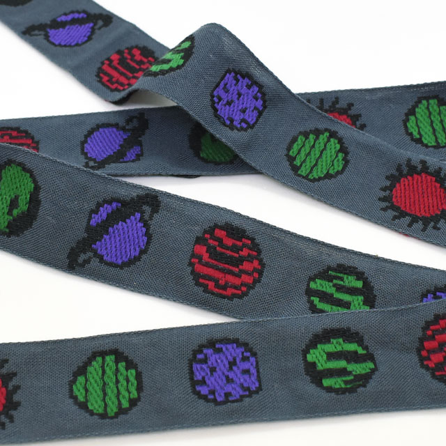 レピヤンリボン オリジナルチロル 惑星(113-13-12) 25mm スペースグレー 07Ab99_