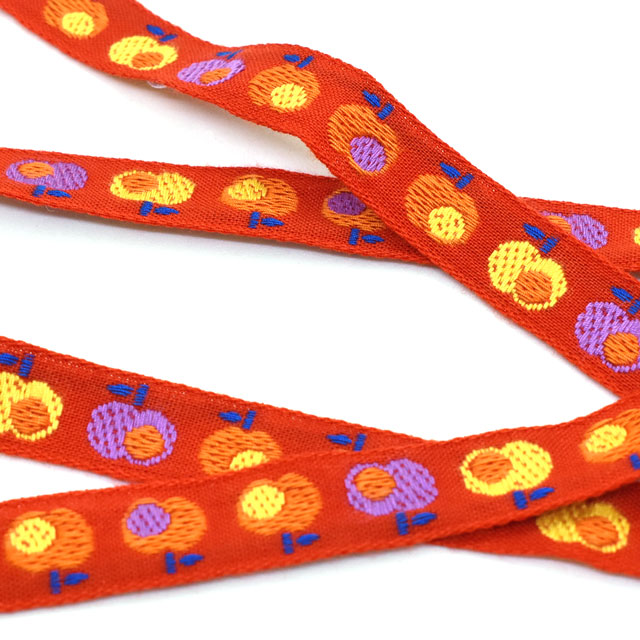 レピヤンリボン オリジナルチロル りんご(151-12-12) 12mm レッド 07Ab99_