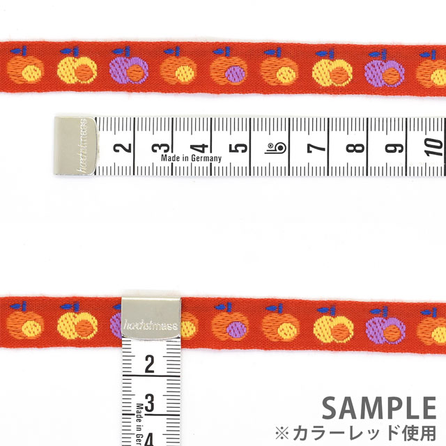 レピヤンリボン オリジナルチロル りんご(151-12-12) 12mm レッド 07Ab99_