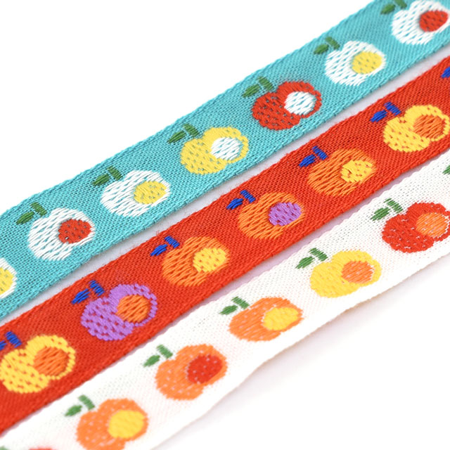 レピヤンリボン オリジナルチロル りんご(151-12-12) 12mm レッド 07Ab99_